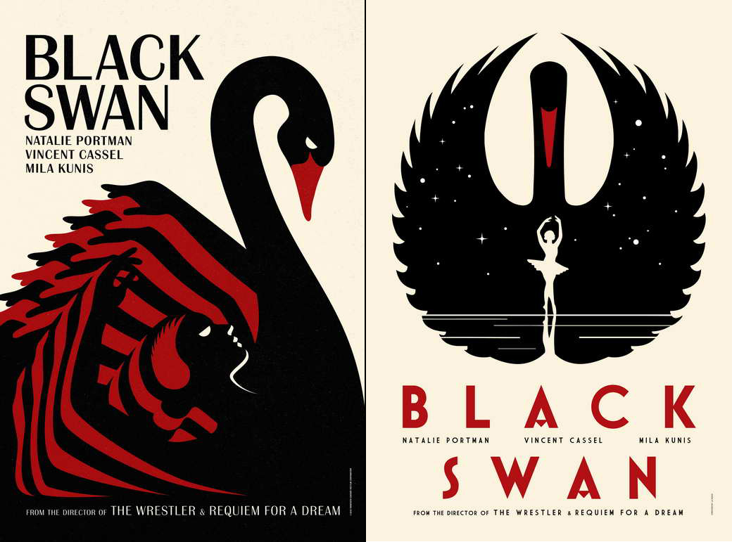 Posteri za film “Black Swan” na kojima dominiraju crvena i crna